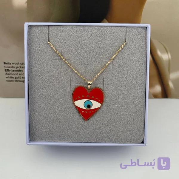 گردنبند قلب چشم‌نظر خلاقانه و خاص — تصویر 1