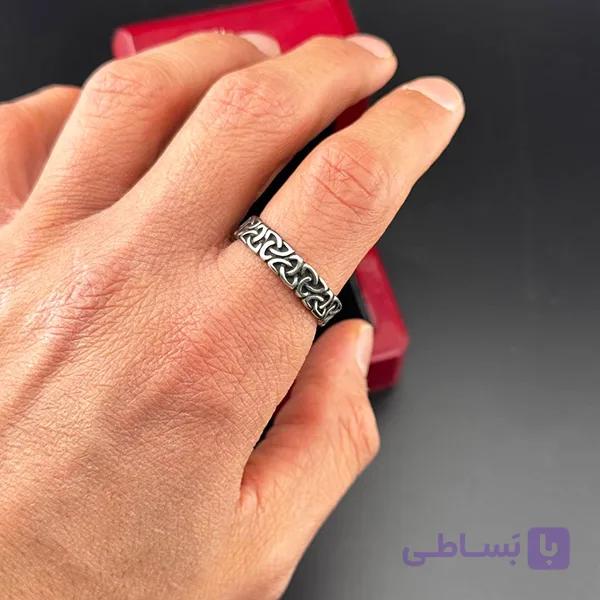 انگشتر مردانه گره سلتیک — تصویر 1