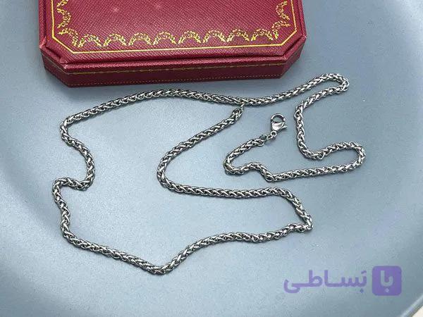 زنجیر طنابی نقره ای — تصویر 1