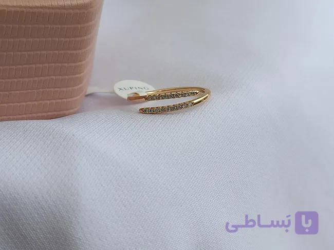 انگشتر مینیمال ژوپینگ نگین دار و باریک
