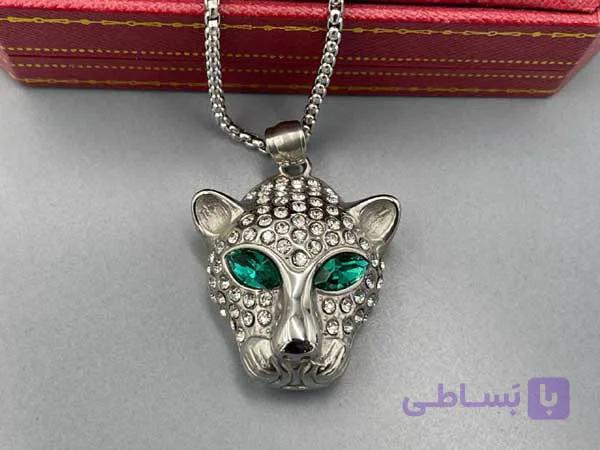 گردنبند پوما در دو رنگ با چشمان سبز — تصویر 1