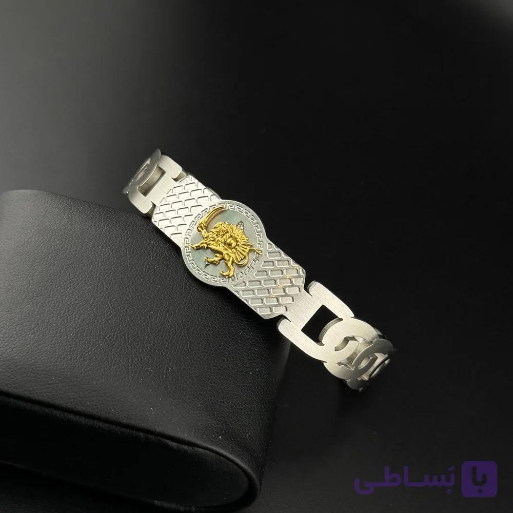 دستبند مردانه طرح شیر و خورشید — تصویر 1