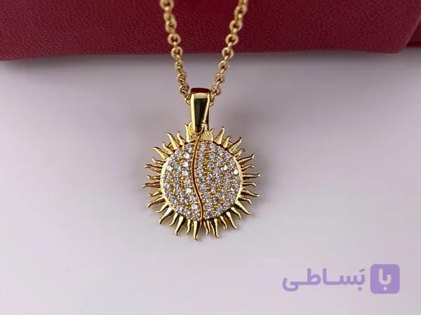 گردنبند طرح خورشید پرنگین — تصویر 1