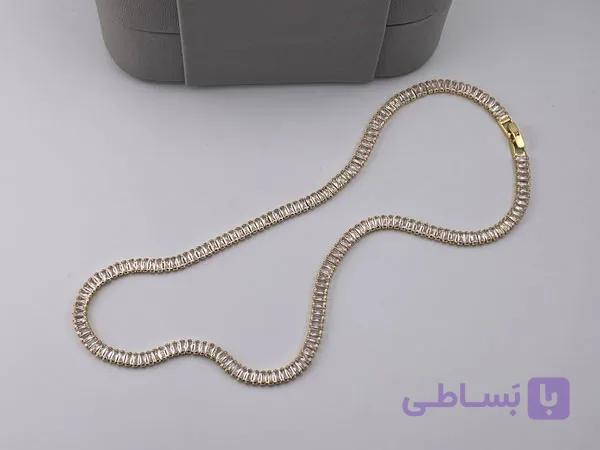 گردنبند تنیسی جواهری شیک — تصویر 1