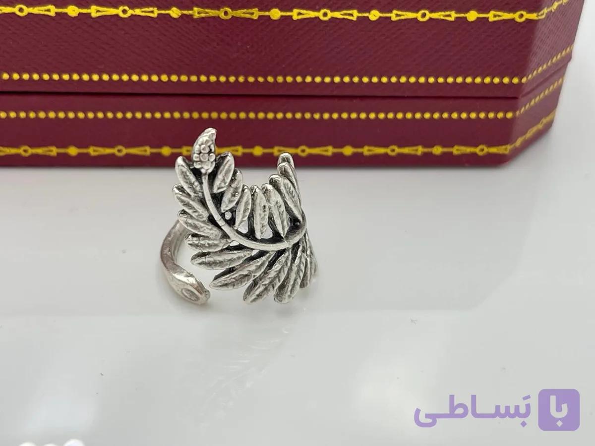 انگشتر طرح برگ فری سایز — تصویر 1