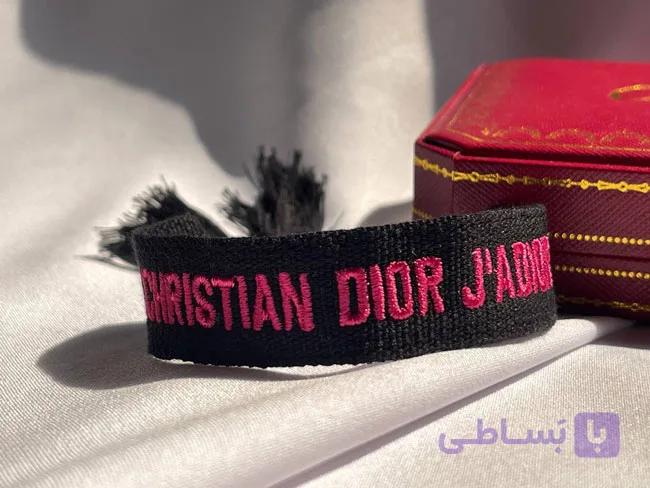 دستبند دیور مشکی صورتی کد Dr25 — تصویر 1