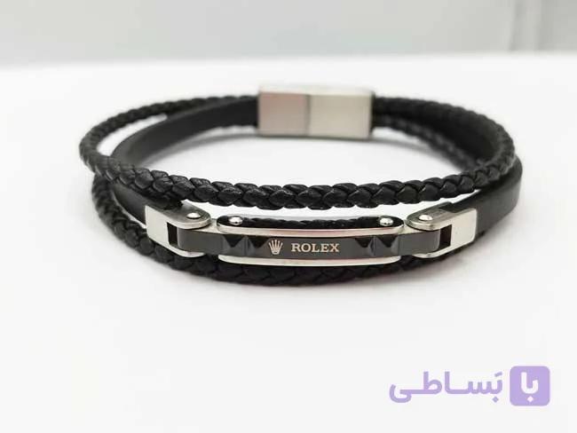 دستبند رولکس 3 لاین چرم