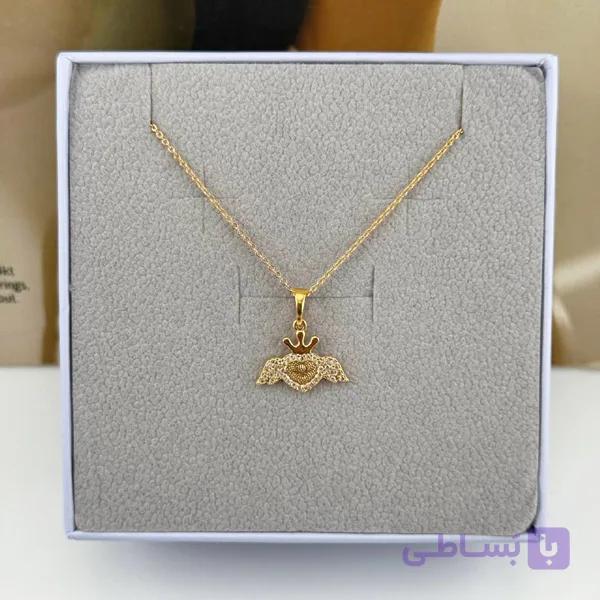 گردنبند زنانه قلب و بال فرشته ظريف ژوپينگ کد A02 — تصویر 1