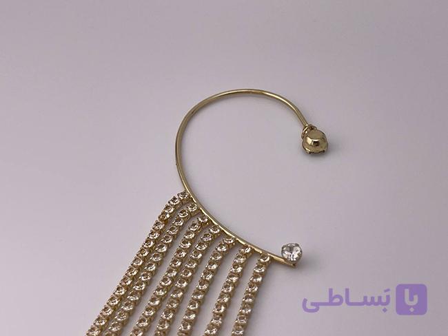 ایرکاف نگین کاری شده با آویز شرابه ای — تصویر 1
