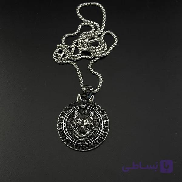 گردنبند سیاه قلم طرح گنگ گرگ — تصویر 1
