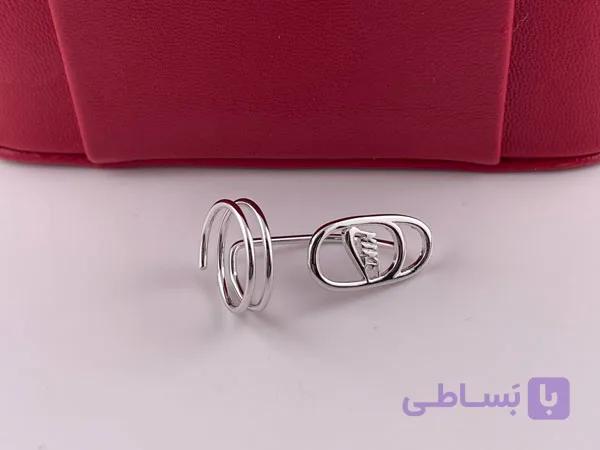 انگشتر مینیمال نایکی نقره ای — تصویر 1
