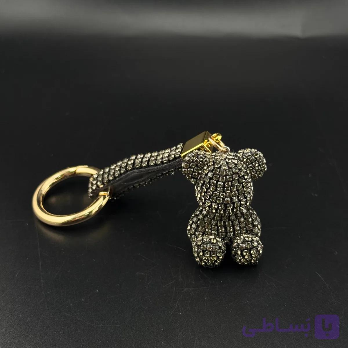 جاکلیدی و آویز کیف تدی رنگ نوک مدادی — تصویر 1