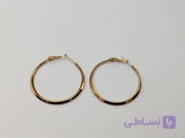 گوشواره حلقه ای بزرگ ژوپینگ ساده — تصویر 1