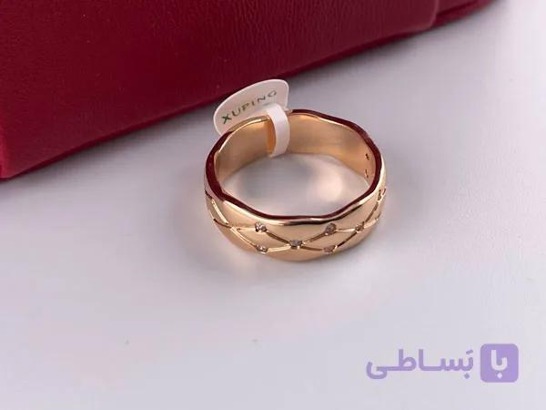 انگشتر طرح لوزی نگین دار — تصویر 1