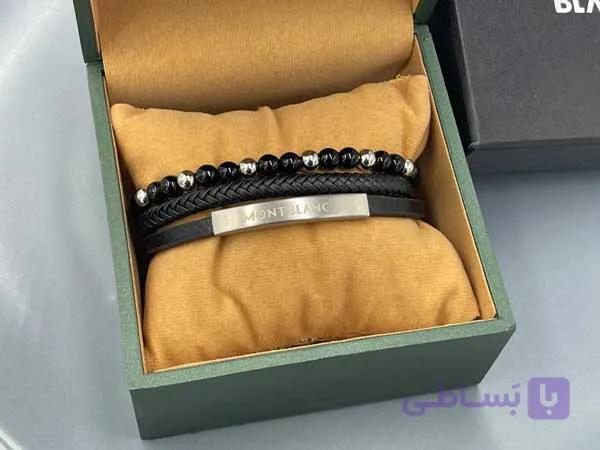 دستبند مشکی طرح مون بلان — تصویر 1