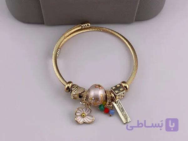 دستبند پاندورا گل سفید — تصویر 1