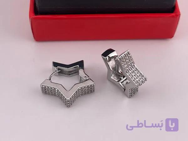 گوشواره ستاره حلقه ای ظریف — تصویر 1