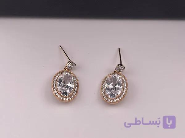 گوشواره مجلسی نگینی — تصویر 1