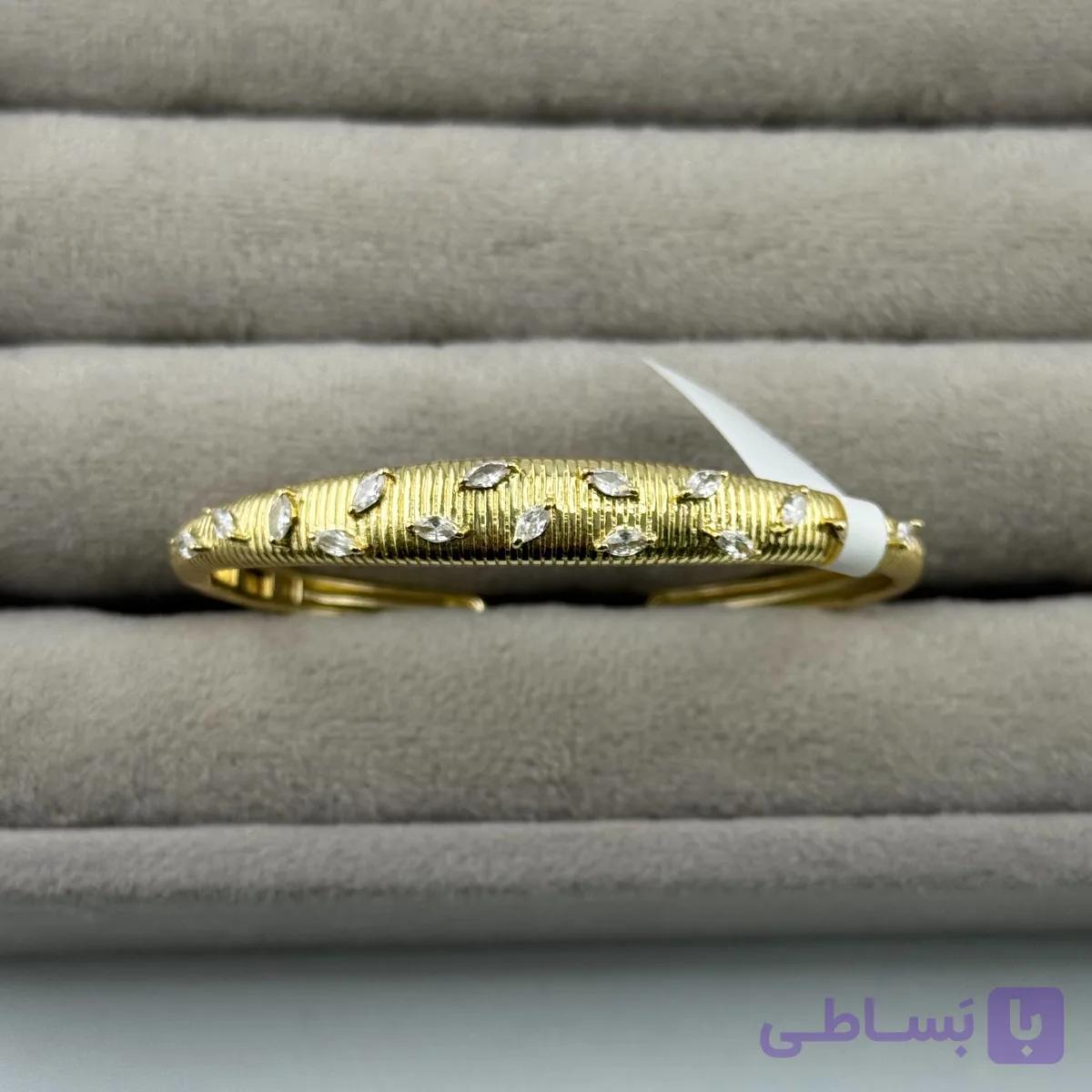 دستبند لوکس مجلسی نگین اشکی — تصویر 1