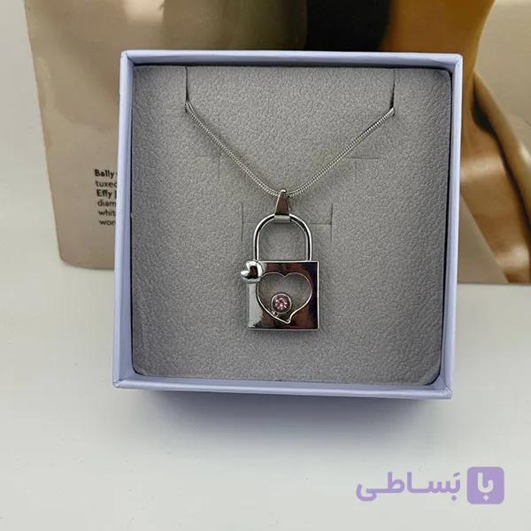 گردنبند قفل و قلب عاشقانه وکلاسیک — تصویر 1