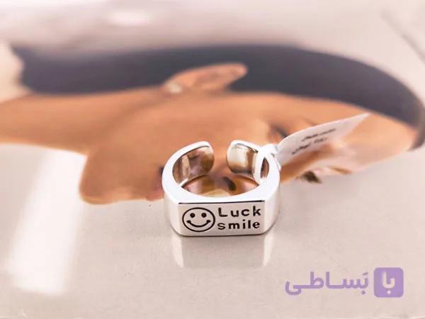 انگشتر استیکر خنده مینیمال کد 11049 — تصویر 1