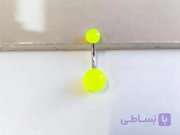 پیرسینگ پلاستیکی ناف سبز کد 10896 — تصویر 1