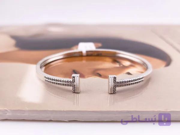 بنگل تیفانی دخترانه طرح جواهر کد 11029 — تصویر 1