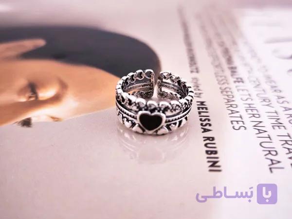انگشتر پینترستی قلب تینیجری کد 11228 — تصویر 1
