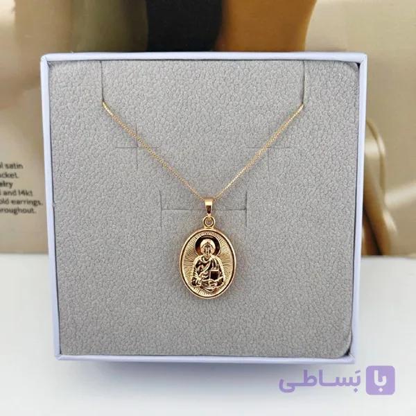 گردنبند ژوپینگ با پلاک مریم مقدس — تصویر 1