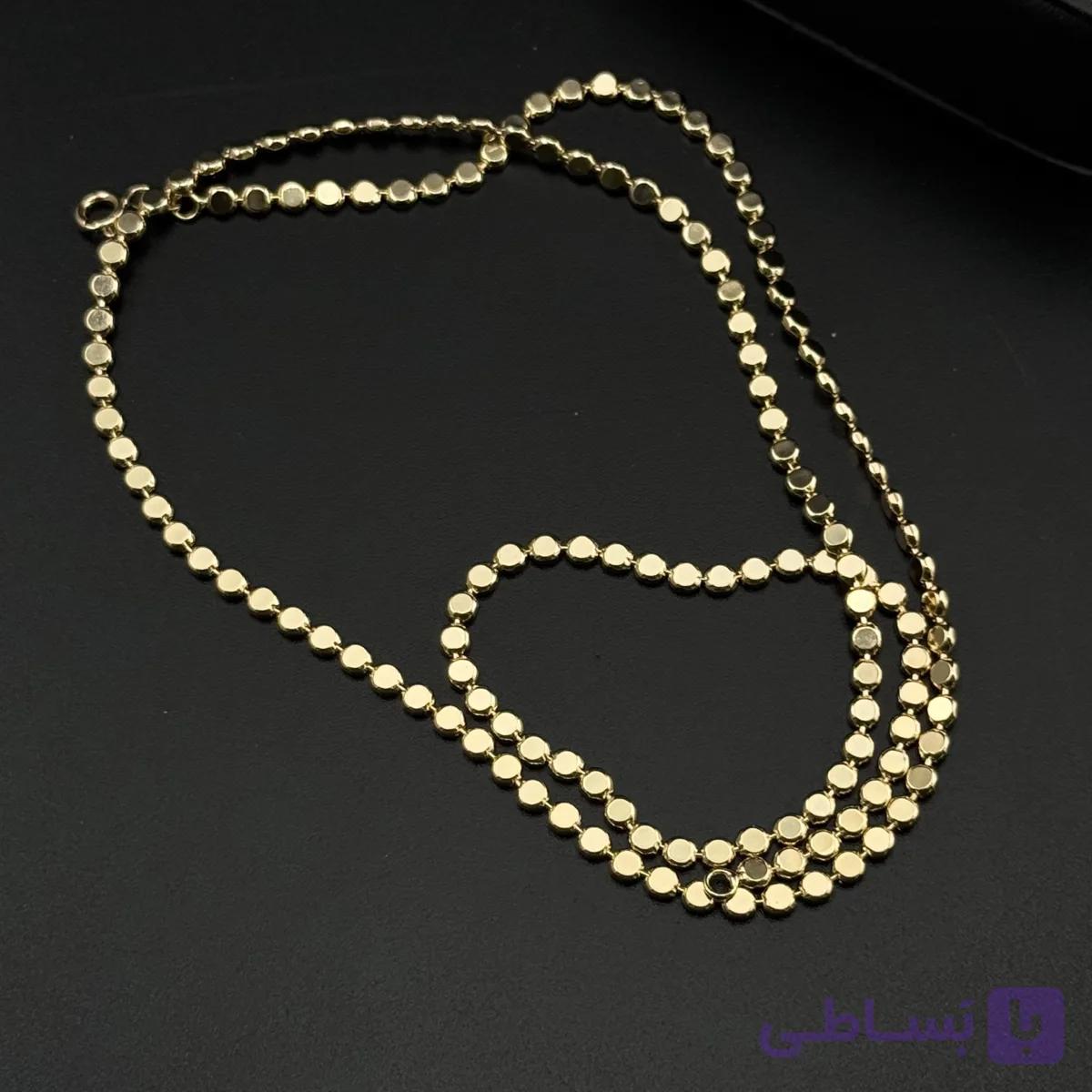 گردنبند ژوپینگ مدل پولکی دیسکی — تصویر 1