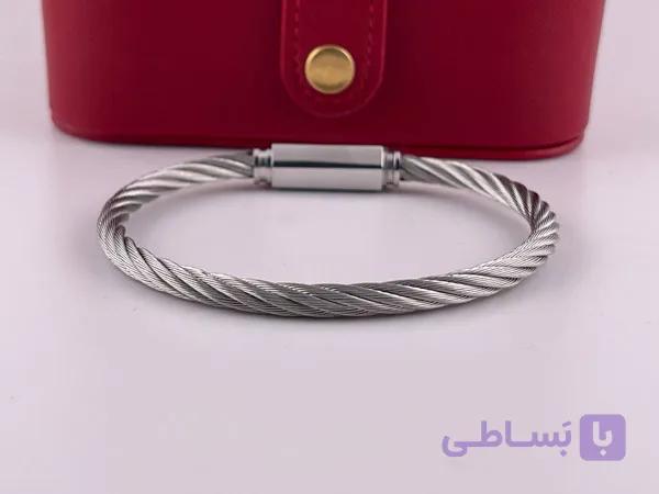 دستبند مفتولی طنابی قفل مگنتی مون بلان — تصویر 1