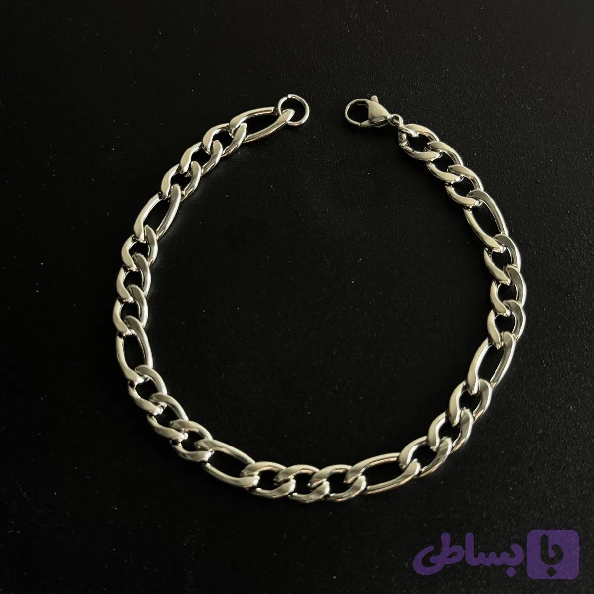 دستبند مردانه مدل فیگارو 6 میل — تصویر 1