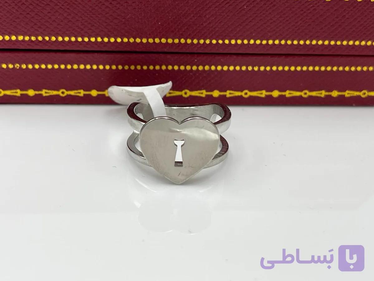 انگشتر قلب و کلید مینیمال — تصویر 1