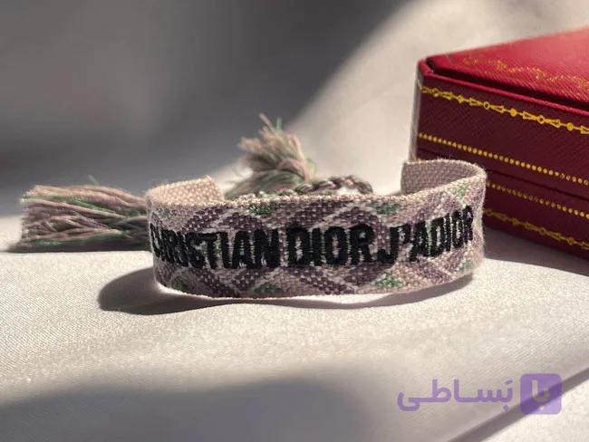 دستبند دیور یاسی با نوشته مشکی