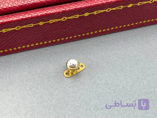نگین میکرودرمال با کریستال سفید — تصویر 1