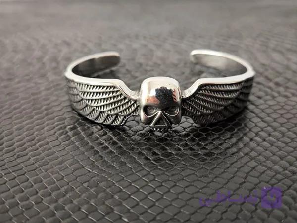 دستبند بنگل اسکلت گنگ کد 10521 — تصویر 1