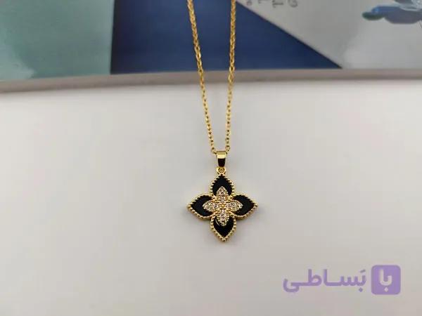 گردنبند دخترانه گل طلایی — تصویر 1