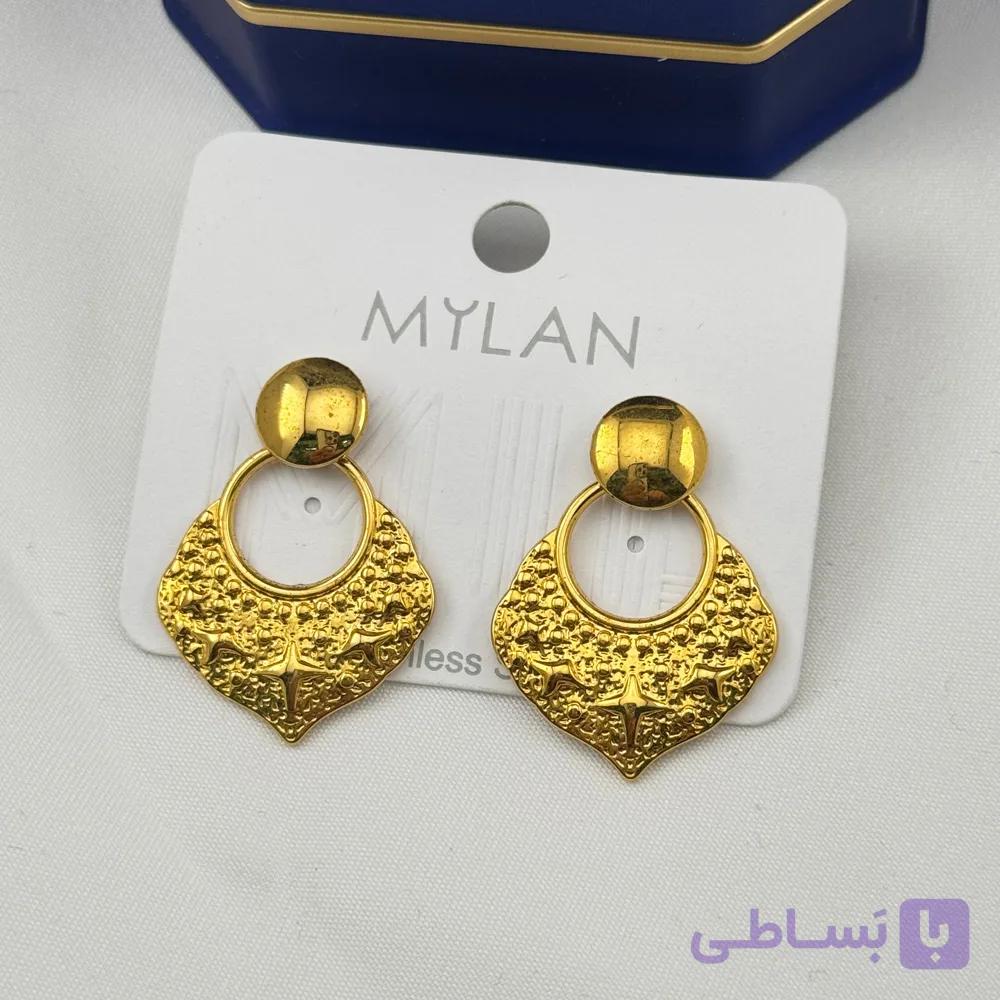 گوشواره آویزی طرح ایتنیک — تصویر 1