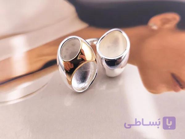 رینگ زنانه مینیمال براق | فری‌سایز نقره‌ای — تصویر 1