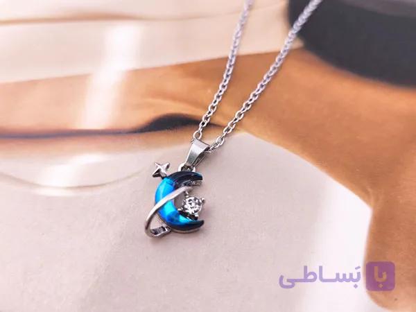 گردنبند دخترانه ماه | حس جادویی شب‌های روشن — تصویر 1