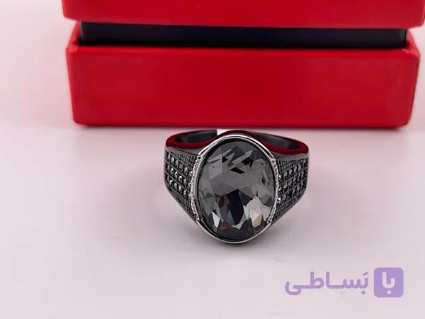 انگشتر مردانه خاص اسپرت دورنگین — تصویر 1