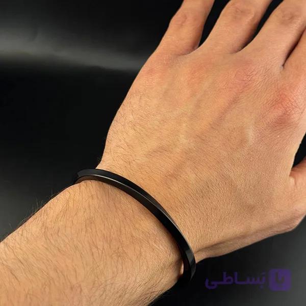 بنگل پیچی وایکینگی مشکی ساده — تصویر 1