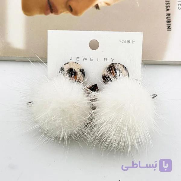 گوشواره پشمی پلنگی — تصویر 1