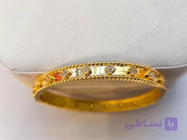 بنگل ونکلیف زنانه طرح طلا — تصویر 1