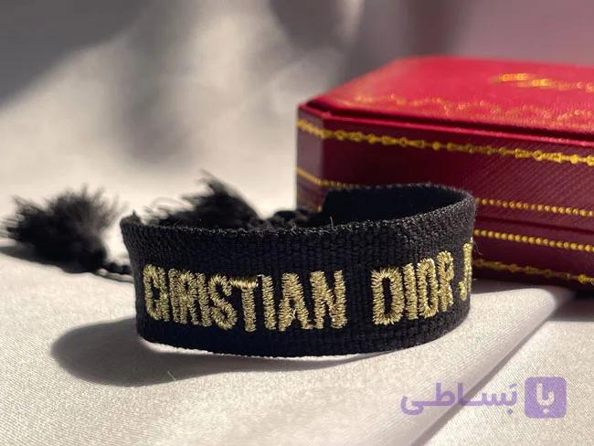 دستبند دیور مشکی طلایی کد Dr22 — تصویر 1
