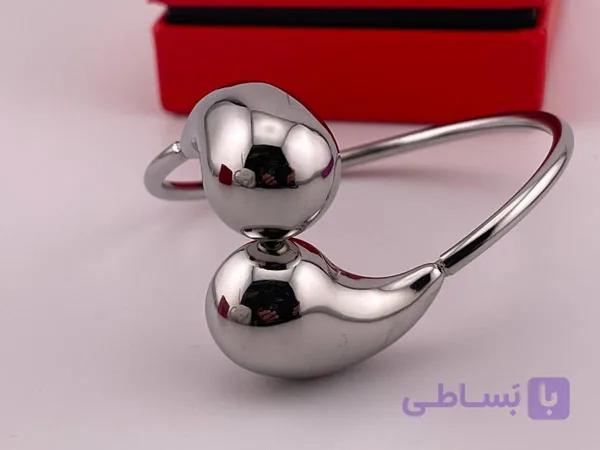 دستبند مینیمال شیک نقره ای اشکی — تصویر 1