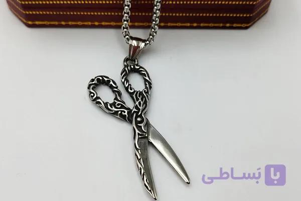گردنبند طرح قیچی جذاب — تصویر 1