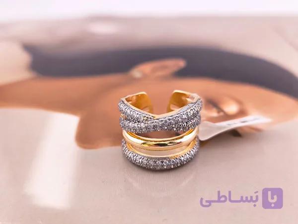 انگشتر مینیمال زنانه نگین دار کد 11059 — تصویر 1