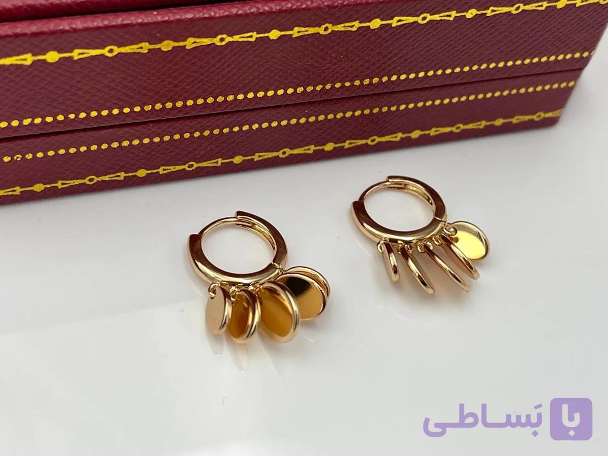 گوشواره حلقه ای ژوپینگ آویز سکه ای — تصویر 1