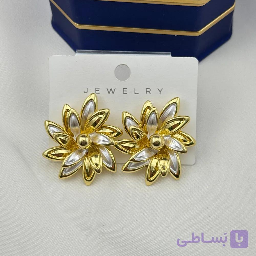 گوشواره فشن زنانه گل برجسته — تصویر 1